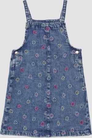 s.Oliver Minikleid Besticktes Denimkleid mit längenverstellbaren