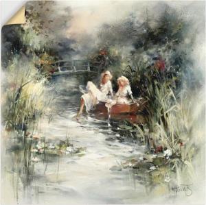 Artland Wandbild Frühlingsschein, Frau (1 St),