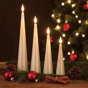 Online-Fuchs LED-Kerze 4 Kerzen, Stabkerzen XL