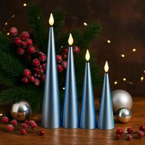 Online-Fuchs LED-Kerze 4 Kerzen, Stabkerzen XL