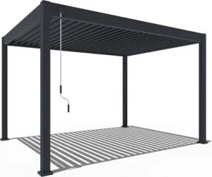 Weide Pergola Deluxe Pavillon Terrassenüberdachung Aluminium