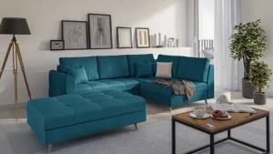 S-Style Möbel Ecksofa Cuba mit Fußhocker