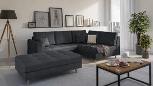 S-Style Möbel Ecksofa Cuba mit Fußhocker