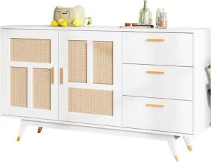 Merax Sideboard Rattan Kommode mit 2