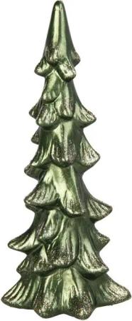 MICA Weihnachtsfigur Dekotanne - grün/gold -
