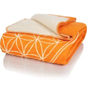 Wolldecke J2BO Kuscheldecke Baumwolle, Blume des