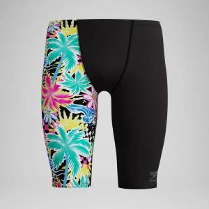 Herren Club Training Schwimmhose mit Print Schwarz/Grün