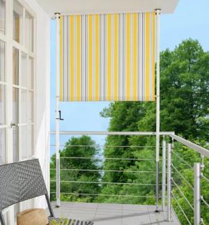 Angerer Freizeitmöbel Klemm-Senkrechtmarkise, gelb/grau, BxH: 120x225 cm