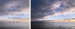 queence Leinwandbild "Blue Sky", Himmel-Himmelsbilder-Kunst-Modern-Spa-Spa Bilder-Sprüche-Sprüche & Texte-Schriftzug-Schriftzüge-Wolken-Meer-Meer Bilder, (Set), Premium-Leinwandstoff, Handarbeit aus Deutschland, Spruch, 2er Set