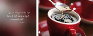 queence Leinwandbild "Kaffee", Getränke-Kaffee-Bar & Lounges-Kaffee Bilder-Kunst-Modern-Spa-Spa Bilder-Sprüche-Sprüche & Texte-Schriftzug-Schriftzüge, (Set), Premium-Leinwandstoff, Handarbeit aus Deutschland, Zitat, 2er Set