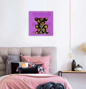 queence Leinwandbild "Bears V", Bär-Bären-Kunst, (1 St.), Premium-Leinwandstoff, Handarbeit aus Deutschland
