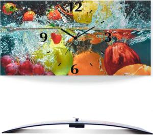 Artland Wanduhr "Spritzendes Obst auf dem Wasser", 3D Optik gebogen, mit Quarz- oder Funkuhrwerk, versch. Größen