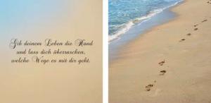queence Leinwandbild "Wege", Strand-Strandbilder-Meer-Meer Bilder-Kunst-Modern-Spa-Spa Bilder-Sprüche-Sprüche & Texte-Schriftzug-Schriftzüge, (Set), Premium-Leinwandstoff, Handarbeit aus Deutschland, Spruch, 2er Set