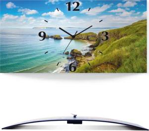 Artland Wanduhr "Küstenweg in Carrick-a-Rede", 3D Optik gebogen, mit Quarz- oder Funkuhrwerk, versch. Größen