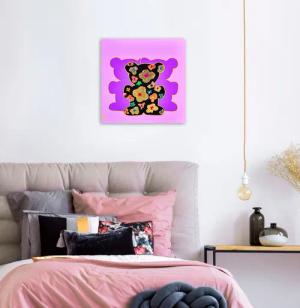 queence Leinwandbild "Bears VI", Bär-Bären-Kunst, (1 St.), Premium-Leinwandstoff, Handarbeit aus Deutschland