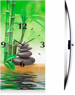 Artland Wanduhr "Spa Konzept Zen Basaltsteine", 3D Optik gebogen, mit Quarz- oder Funkuhrwerk, versch. Größen