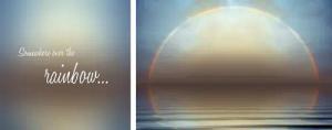 queence Leinwandbild "Rainbow", Himmel-Himmelsbilder-Kunst-Modern-Spa-Spa Bilder-Sprüche-Sprüche & Texte-Schriftzug-Schriftzüge-Liebessprüche-Sonnenaufgang-Seelandschaft, (Set), Premium-Leinwandstoff, Handarbeit aus Deutschland, Spruch, 2er Set