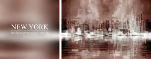 queence Leinwandbild "New York", Abstrakte-Kunst-Modern-Spa-Spa Bilder-Sprüche-Sprüche & Texte-Schriftzug-Schriftzüge-New York, (Set), Premium-Leinwandstoff, Handarbeit aus Deutschland, Spruch, 2er Set