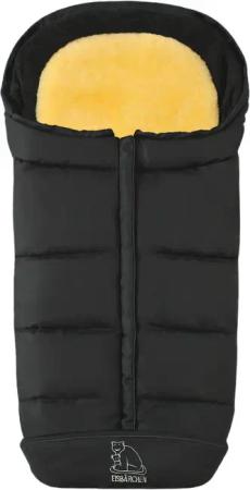 Heitmann Felle Fußsack "Eisbärchen - Komfort 2 in 1 Lammfell Winterfußsack - Premium Qualität", mit Lammfell-Einlage, für Kinderwagen und Buggy, waschbar