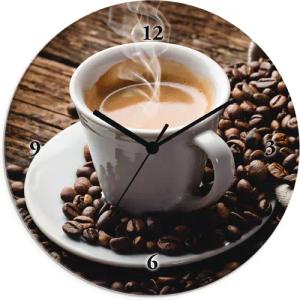 Artland Wanduhr "Heißer Kaffee - dampfender Kaffee", wahlweise mit Quarz- oder Funkuhrwerk, lautlos ohne Tickgeräusche