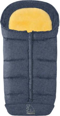 Heitmann Felle Fußsack "Eisbärchen - Komfort 2 in 1 Lammfell Winterfußsack - Premium Qualität", mit Lammfell-Einlage, für Kinderwagen und Buggy, waschbar