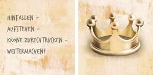 queence Leinwandbild "Krone", Königinnen-Prinzen-Prinzessinnen-Kunst-Modern-Spa-Spa Bilder-Sprüche-Sprüche & Texte-Schriftzug-Schriftzüge-Könige, (Set), Premium-Leinwandstoff, Handarbeit aus Deutschland, Spruch, 2er Set