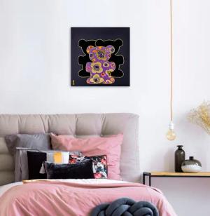 queence Leinwandbild "Bears IX", Bär-Bären-Kunst, (1 St.), Premium-Leinwandstoff, Handarbeit aus Deutschland