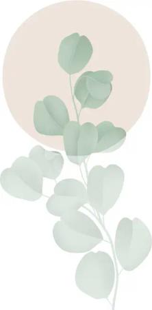 queence Leinwandbild "Blätter rosa Kreis", Blumen-Blumenbilder-Blätter-Blätterbilder, Premium-Leinwandstoff, Handarbeit aus Deutschland