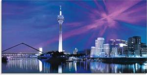 Artland Glasbild "Düsseldorf Skyline Abstrakte Collage", Deutschland, (1 St.), in verschiedenen Größen
