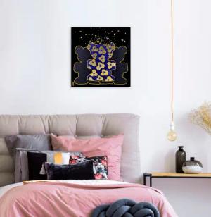queence Leinwandbild "Bears X", Bär-Bären-Kunst, (1 St.), Premium-Leinwandstoff, Handarbeit aus Deutschland
