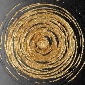 Leonique Leinwandbild "Black and Gold", Abstrakt-Kunst-Modern-Formen, (1 St.), Akustikbild mit sehr guten Schallabsorptions-Eigenschaften