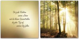 Home affaire Leinwandbild "Der große Reichtum unseres Lebens sind…", (Set), Premium Leinwandstoff, Handarbeit aus Deutschland, Sonnenuntergang