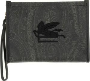 Etro Clutches - Paisley Pouch With Pegasus - Gr. unisize - in Schwarz - für Damen