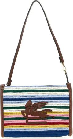 Etro Clutches - Striped Viscose Pouch - Gr. unisize - in Bunt - für Damen