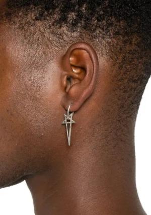 Rick Owens Ohrringe - Pentagram Earring Palladio - Gr. unisize - in Silber - für Damen