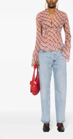 Agolde - Fran Low-Rise Straight-Leg Jeans - Größe 28 - blau