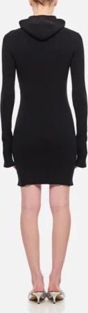 Fendi - Wool Silk Ribs Mini Dress - Größe 42 - schwarz