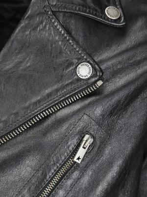 Golden Goose - Regular Fit Leather Jacket With Zip Closure - Größe 48 - schwarz