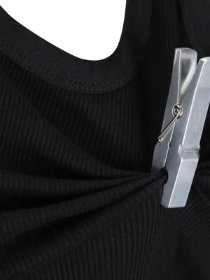 Coperni - Washing Clip Rib Short Dress - Größe S - schwarz