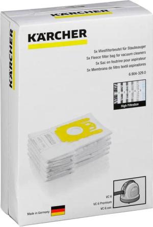 KÄRCHER Staubsaugerbeutel Vliesfilterbeutelset VC 6