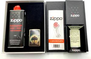 Zippo Feuerzeug Geschenkset Geschenk Lebensbaum Messing