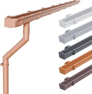 INEFA Dachrinne NW 83 Dachrinnen-Set PVC