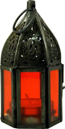 Guru-Shop Kerzenlaterne Orientalische Metall/Glas Laterne in..