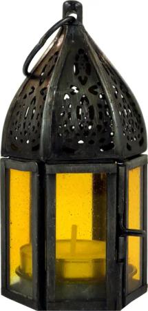 Guru-Shop Kerzenlaterne Orientalische Metall/Glas Laterne in..