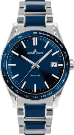 Jacques Lemans Quarzuhr Liverpool, 1-2060I, Armbanduhr,Herrenuhr,Damenuhr,Edelstahlarmband,bis