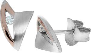 Zeeme Paar Ohrstecker Silber 925 zweifarbig