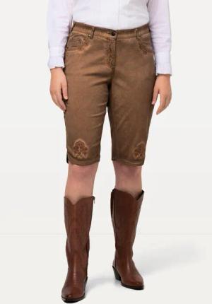 Ulla Popken Bermudas Trachten-Jeansbermuda Mandy Used-Look