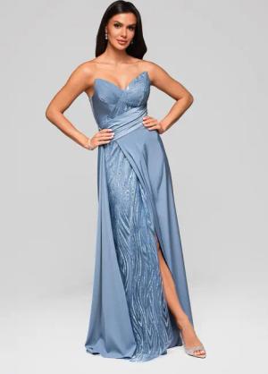 OMBRE Abendkleid Elegantes Abendkleid mit Pailletten