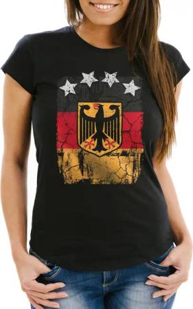 MoonWorks Print-Shirt Cooles Damen WM-Shirt Deutschland