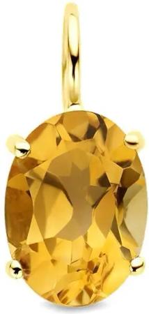 NICEANDnoble Kettenanhänger 585er Gelbgold Kettenanhänger Citrin
